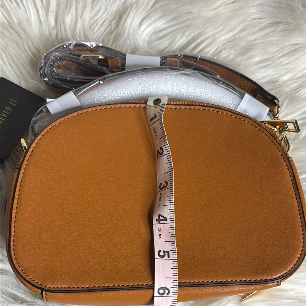 Forever 21 Brown and Gold Dome Crossbody Bag